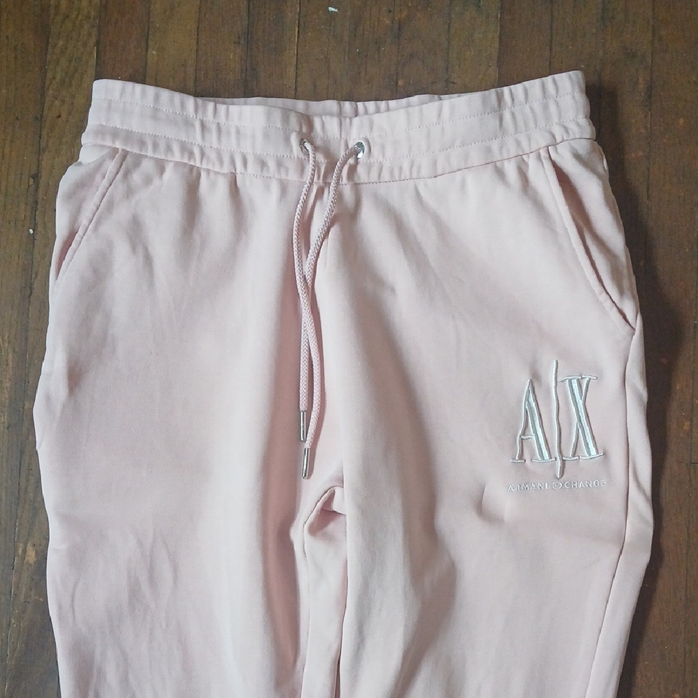 Armani Exchange Pink Track Pants with Elastic Waistband - Picture 3 of 9